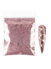 10G Bột nhũ lục giác màu hồng gỉ sét hỗn hợp cho sơn móng tay dạng gel Epoxy Resin Phụ kiện DIY - Màu hồng gỉ - Xem 2