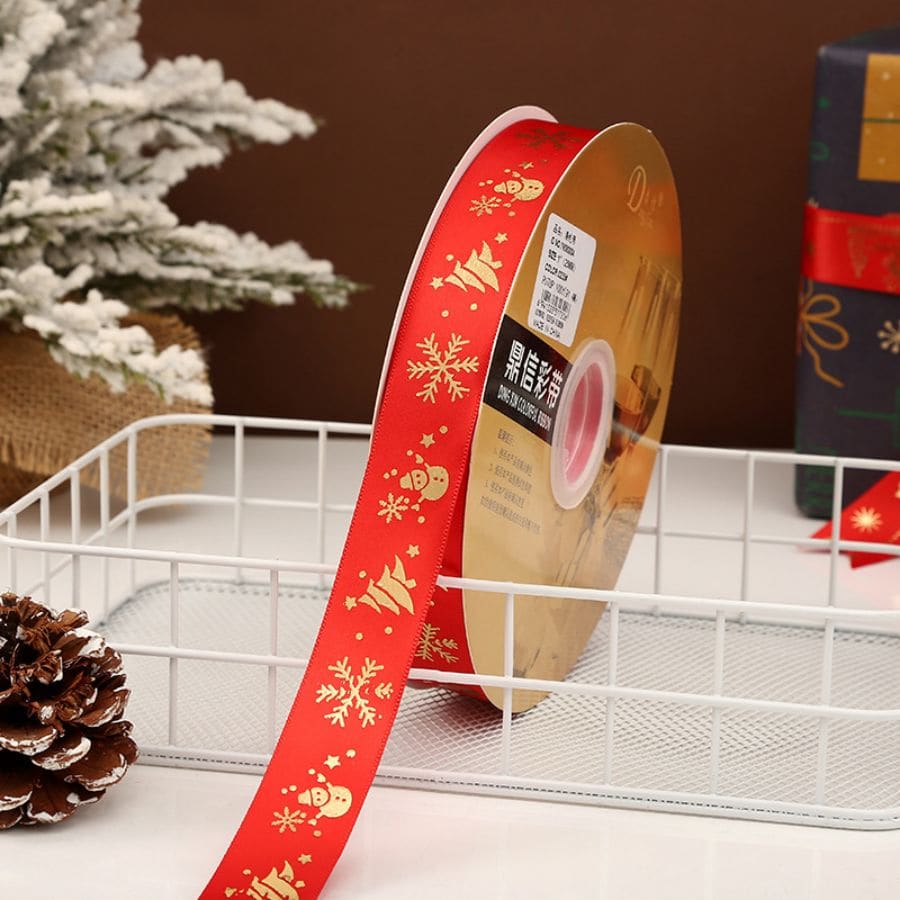 Christmas Ribbon Gift Packaging Accessories Diy Decoration Satin Ribbon
