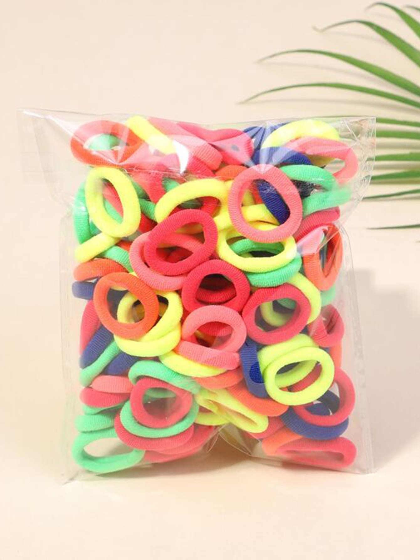 100枚裝嬰兒髮圈拇指環不傷頭髮嬰兒頭繩 - 彩色 - 查看 1