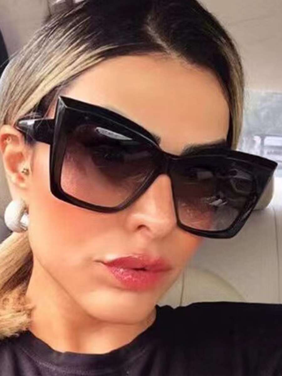 1副女性貓眼框架時尚太陽眼鏡適合夏天