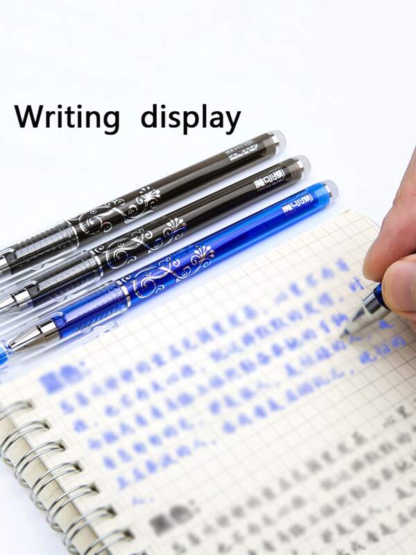 22Pcs Erasable Pen Gel Pens 0.5mm Blue/Black Ink Pen Refill Set For