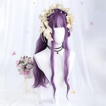 合成纖維洛麗塔夢幻般紫色長款頭髮假髮,角色扮演 - 紫色 - 查看 2