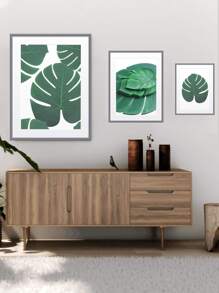 12 件/套人造棕榈叶，适用于夏威夷丛林主题派对、海滩生日派对、桌面和墙壁装饰、户外烧烤、绿植装饰、假植物 - 綠色 - 查看 5