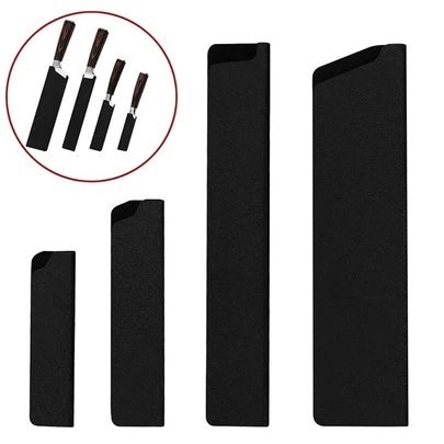 1件套黑色ABS绒面刀刃保护套，防掉落刀鞘，不锈钢厨房刀具，厨具配件（不含刀具）