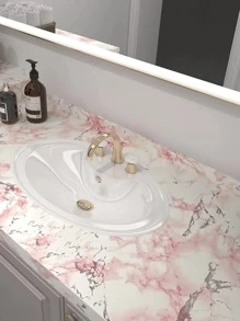 1卷PVC墙纸，大理石纹自粘式卷墙胶，适用于家庭，翻新贴纸，可撕墙板，墙纸，壁纸，春季装饰品，让您的家焕然一新，拉玛装饰贴纸