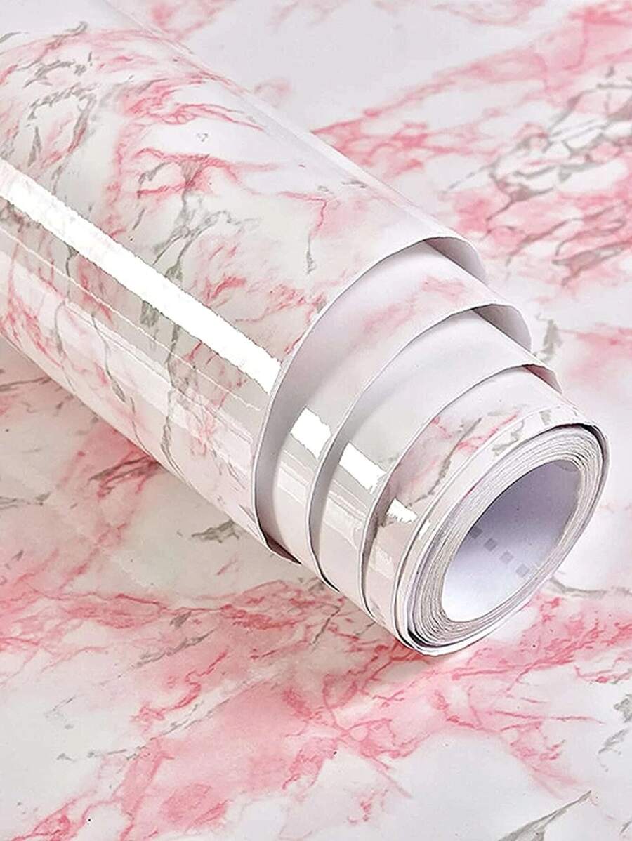 1卷PVC墙纸，大理石纹自粘式卷墙胶，适用于家庭，翻新贴纸，可撕墙板，墙纸，壁纸，春季装饰品，让您的家焕然一新，拉玛装饰贴纸