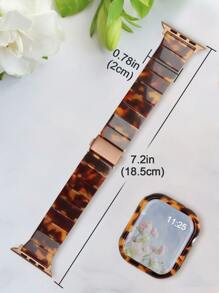1 Set New Fashionable Retro Lightweight Premium Resin Apple Watch Strap + Hollow-Out Protective Case Combo Set, Anti-Fall & Anti-Scratch, Comfortable To Wear All Day - Ideal Gift Choice For Festivals, Anniversaries (Compatible With Apple Watch Ultra 2/1, SE, Series 10/9/8/7/6/5/4/3/2/1, Sizes 38/40/41/42/44/45/46/49mm).