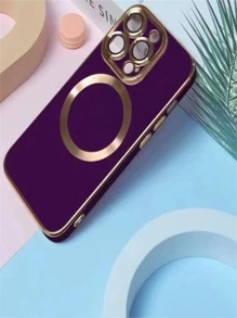 Tối giản Từ tính Ốp lưng & bao da điện thoại - Màu tím - Xem 2