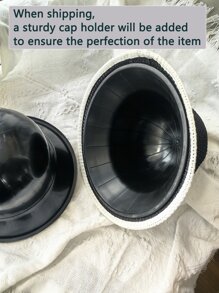 1 Mũ Rơm Thời Trang Trang Trí Chữ Cái Cho Nữ, Dành Cho Cuộc Sống Hàng Ngày - Màu be - Xem 7