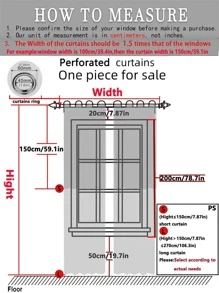 Plain Eyelet Curtain 1pc