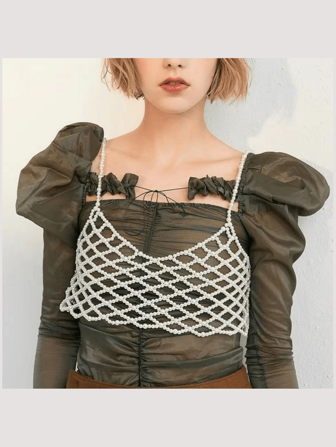 珍珠吊帶鏈純手工DIY服飾和配件，超酷單品適合女性