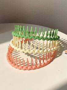 Băng đô nhựa lượn sóng đơn giản, đa năng dành cho bé gái (nhiều chiếc) - Nhiều màu - Xem 3