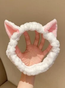 1 件可爱猫耳面部水疗头带，用于洗脸、化妆和面部按摩、护肤、房间装饰、家居装饰、卧室装饰、浴室、圣诞礼物、浴室装饰、旅行、旅行用品、婚礼、圣诞派对、妈妈礼物、家居、房间、家居装饰、圣诞礼物、送给妈妈的礼物、生日、粉色房间装饰、客厅装饰、卧室、男士礼物、爸爸礼物、蘑菇、新年、妈妈、配饰、送给爸爸的礼物、朋友、有趣的礼物、护肤头带、美容、护肤产品、水疗、自我护理、护肤工具、面部护理、美容师用品、皮肤、洗面奶、面部 - 白色 - 查看 2
