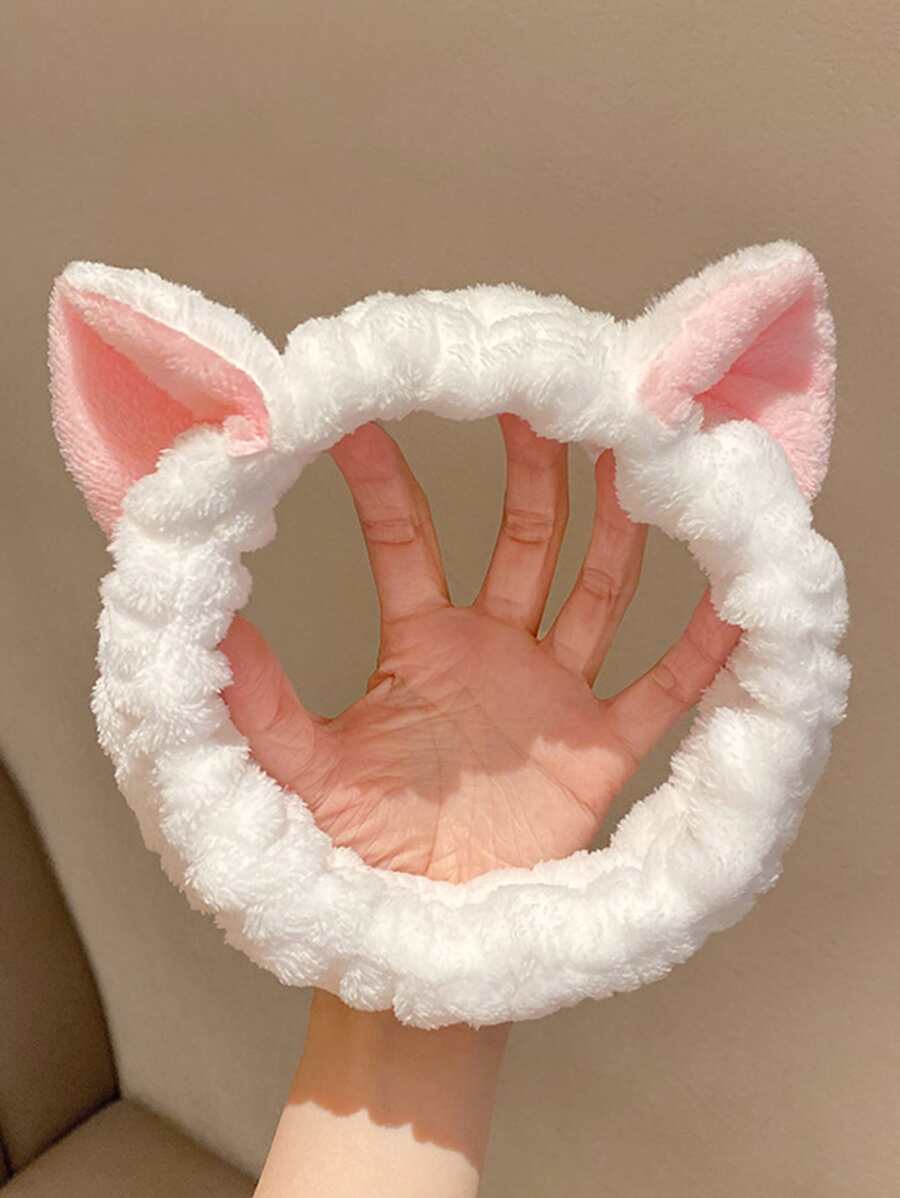 1 件可爱猫耳面部水疗头带，用于洗脸、化妆和面部按摩、护肤、房间装饰、家居装饰、卧室装饰、浴室、圣诞礼物、浴室装饰、旅行、旅行用品、婚礼、圣诞派对、妈妈礼物、家居、房间、家居装饰、圣诞礼物、送给妈妈的礼物、生日、粉色房间装饰、客厅装饰、卧室、男士礼物、爸爸礼物、蘑菇、新年、妈妈、配饰、送给爸爸的礼物、朋友、有趣的礼物、护肤头带、美容、护肤产品、水疗、自我护理、护肤工具、面部护理、美容师用品、皮肤、洗面奶、面部 - 白色 - 查看 1