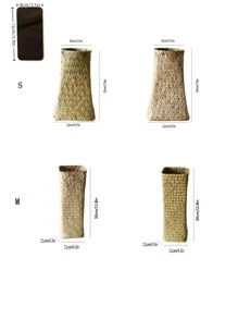 1入組大號編織白色花盆用於家居裝飾竹子植物育苗盆 - 白色 - 查看 8