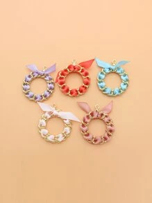 5 cái/bộ Dễ thương Hợp kim kẽm Ngẫu nhiên Tròn DIY Mặt dây chuyền Đối với phụ nữ Để làm đồ trang sức DIY - Nhiều màu - Xem 1