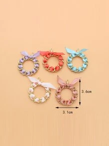 5 cái/bộ Dễ thương Hợp kim kẽm Ngẫu nhiên Tròn DIY Mặt dây chuyền Đối với phụ nữ Để làm đồ trang sức DIY - Nhiều màu - Xem 3