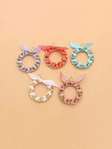 5 cái/bộ Dễ thương Hợp kim kẽm Ngẫu nhiên Tròn DIY Mặt dây chuyền Đối với phụ nữ Để làm đồ trang sức DIY - Nhiều màu - Xem 2
