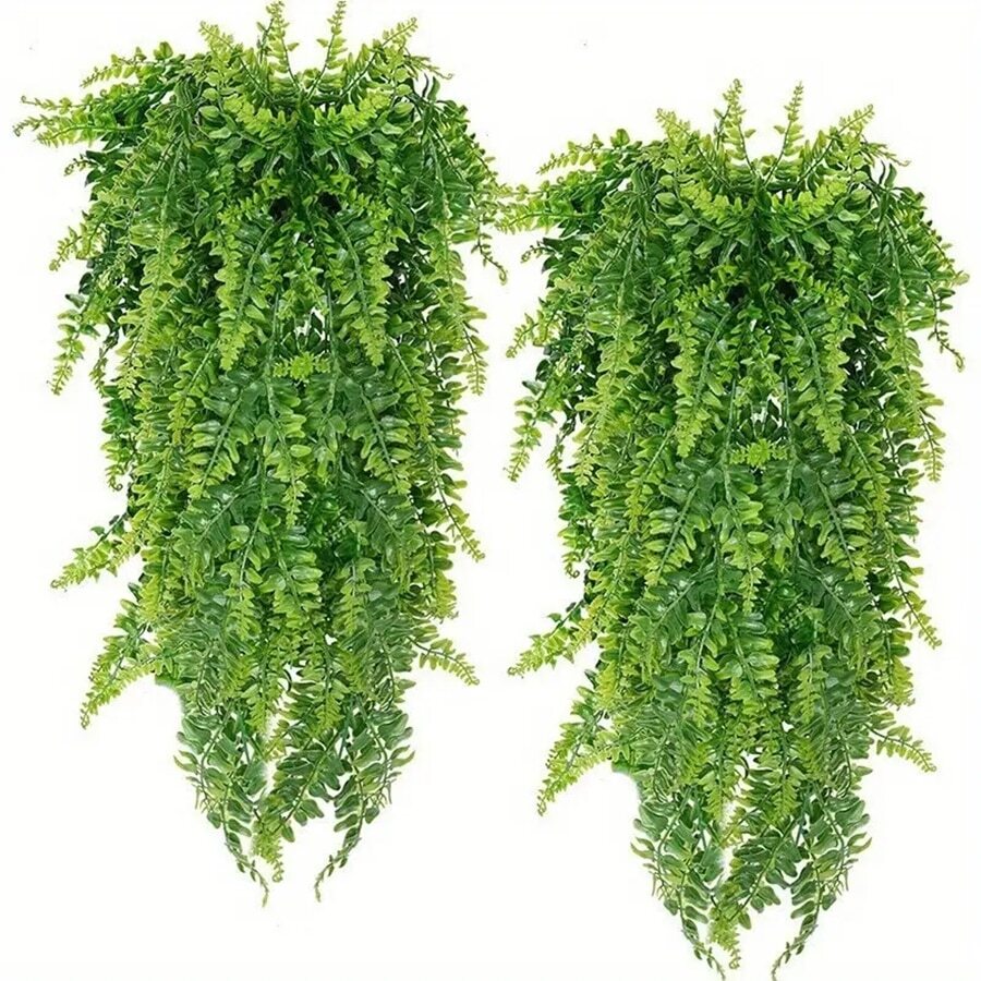 1 件/2 件/3 件/4 件人造悬挂常春藤藤蔓，仿悬挂蕨叶装饰植物