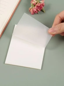 50 張透明便籤紙刮痕貼紙記事本便籤紙透明記事本學校文具辦公用品 - 白色 - 查看 1