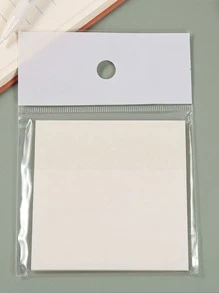 50 張透明便籤紙刮痕貼紙記事本便籤紙透明記事本學校文具辦公用品 - 白色 - 查看 5