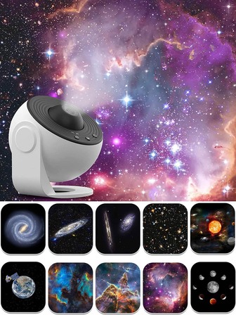 1入組星空投影儀，12 合 1 天文館銀河投影儀逼真星空夜燈適合兒童成人極光投影儀影院裝飾/派對/禮品/遊戲室/天花板裝飾