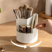 1pc Dustproof Desktop Rotating Organizer For Hair Accessories And Jewelry, Simple Style - White - View 2