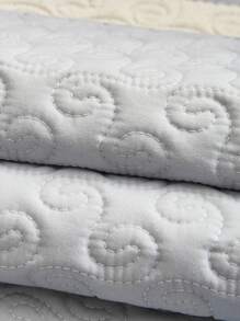 1set/4pcs Circle Quilted Simple Non-slip Sofa Cushion for All Seasons - 淺灰色 - 查看 2