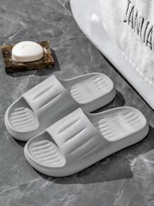 Nam Màu xám Dép xăng đan Đối với Nhà  , Phòng tắm , Gương sen , Chống trượt Đáy mềm Dép đi trong nhà - Xám - Xem 1