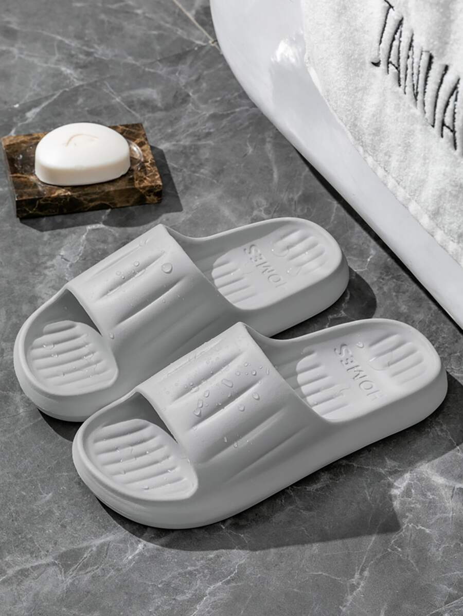 Nam Màu xám Dép xăng đan Đối với Nhà , Phòng tắm , Gương sen , Chống trượt Đáy mềm Dép đi trong nhà - Xám - Xem 1