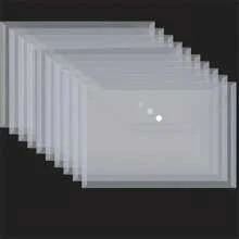 10pcs A4 Size Clear Plastic Envelopes With Button, Transparent Document Storage Bags Perfect For Organizing And Classifying Office And School Supplies - Clear - View 10