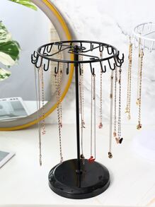 簡約風鐵合金黑色顏色珠寶展示架適用於項鍊手環耳環收納 - 黑色 - 查看 4