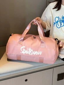 游泳运动健身训练包单肩斜挎包干湿分离便携旅行包 - 粉色 - 查看 10
