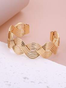 Pulseira em Corrente de Aço Inoxidável na Cor Dourada para Mulheres, Estilo Clássico à Prova de Ferrugem, Nova Moda em Estilo Boêmio em Formato de S