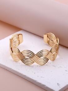 Pulseira em Corrente de Aço Inoxidável na Cor Dourada para Mulheres, Estilo Clássico à Prova de Ferrugem, Nova Moda em Estilo Boêmio em Formato de S