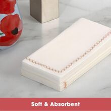 Disposable Party Napkins Dinner Guest Towels And Bathroom Hand Towels - Luxury Soft Linen Feel, Wedding And Holiday Decor, 8.5 X 4 Inches, 25 Pack
