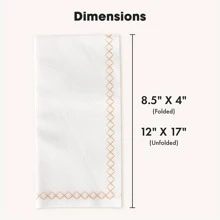 Disposable Party Napkins Dinner Guest Towels And Bathroom Hand Towels - Luxury Soft Linen Feel, Wedding And Holiday Decor, 8.5 X 4 Inches, 25 Pack