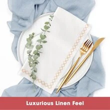 Disposable Party Napkins Dinner Guest Towels And Bathroom Hand Towels - Luxury Soft Linen Feel, Wedding And Holiday Decor, 8.5 X 4 Inches, 25 Pack