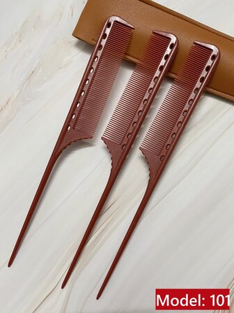 Peine antiestático con cola puntiaguda, 1 pieza de peine para cabello de resina de 21.5cm, peinado profesional para salón, cepillo de pelo para salón de belleza