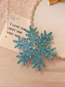 6pcs Girls' Rhinestone Snowflake Side Clip Hair Claws Set - Multicolor - View 4