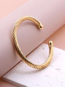 Ouro Cor Bracelete Cadeia Para Mulheres Clássico À Prova De Ferrugem Moda Novo Design Boho Simples Cabo De Aço Corda Pulseira Presente