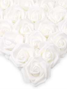 30/50cái Nhân tạo PE Bọt Hoa hồng 7cm Hoa Cô dâu Đối với Nhà  Hoa Lễ cưới Đồ trang trí Làm sổ lưu niệm DIY Hoa - trắng - Xem 1