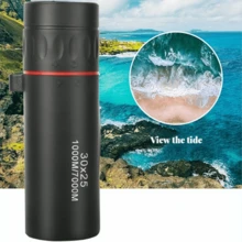 30x25 Monocular Telescope, Optical Zoom Hd Adjustable Focus With 7x Magnification - Black - View 2