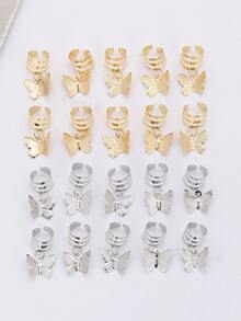 20 Mặt dây chuyền hình bướm phong cách Hip-Hop dành cho nữ, Vòng trang trí tóc tết, Phụ kiện khóa cài tóc, Tóc tết nhỏ thời trang - Nhiều màu - Xem 2