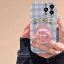 卡通圖案手機殼附帶繩子 - 米色 - 查看 3