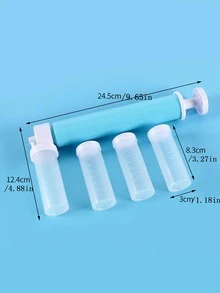 1入組塑膠蛋糕手動噴槍噴槍,染色烘烤裝飾用品紙杯蛋糕甜點廚房糕點工具烘焙用品 - 藍色 - 查看 3