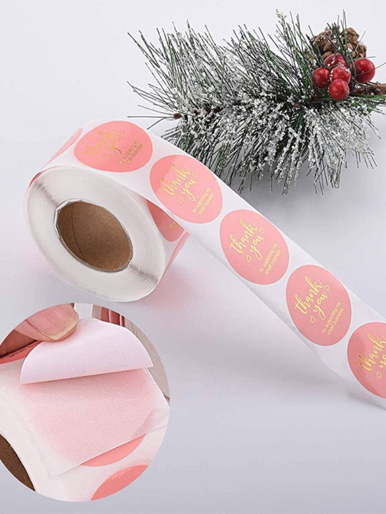 500PCS/Roll Of 3Color Thank You Cards, Gilded Thank You Cards Thank