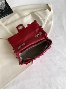 CONTAINEVERY Sac à bandoulière ajustable pailleté petit sac à bandoulière de la Saint-Valentin