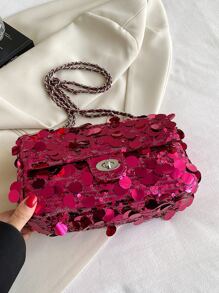 CONTAINEVERY Sac à bandoulière ajustable pailleté petit sac à bandoulière de la Saint-Valentin