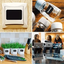 170 Chiếc Miếng Dán Bảng Đen Có Thể Tháo Rời, Miếng Dán Nhãn, Miếng Dán Đa Năng Cho Đồ Dùng Nhà Bếp Gia Đình - màu đen - Xem 6